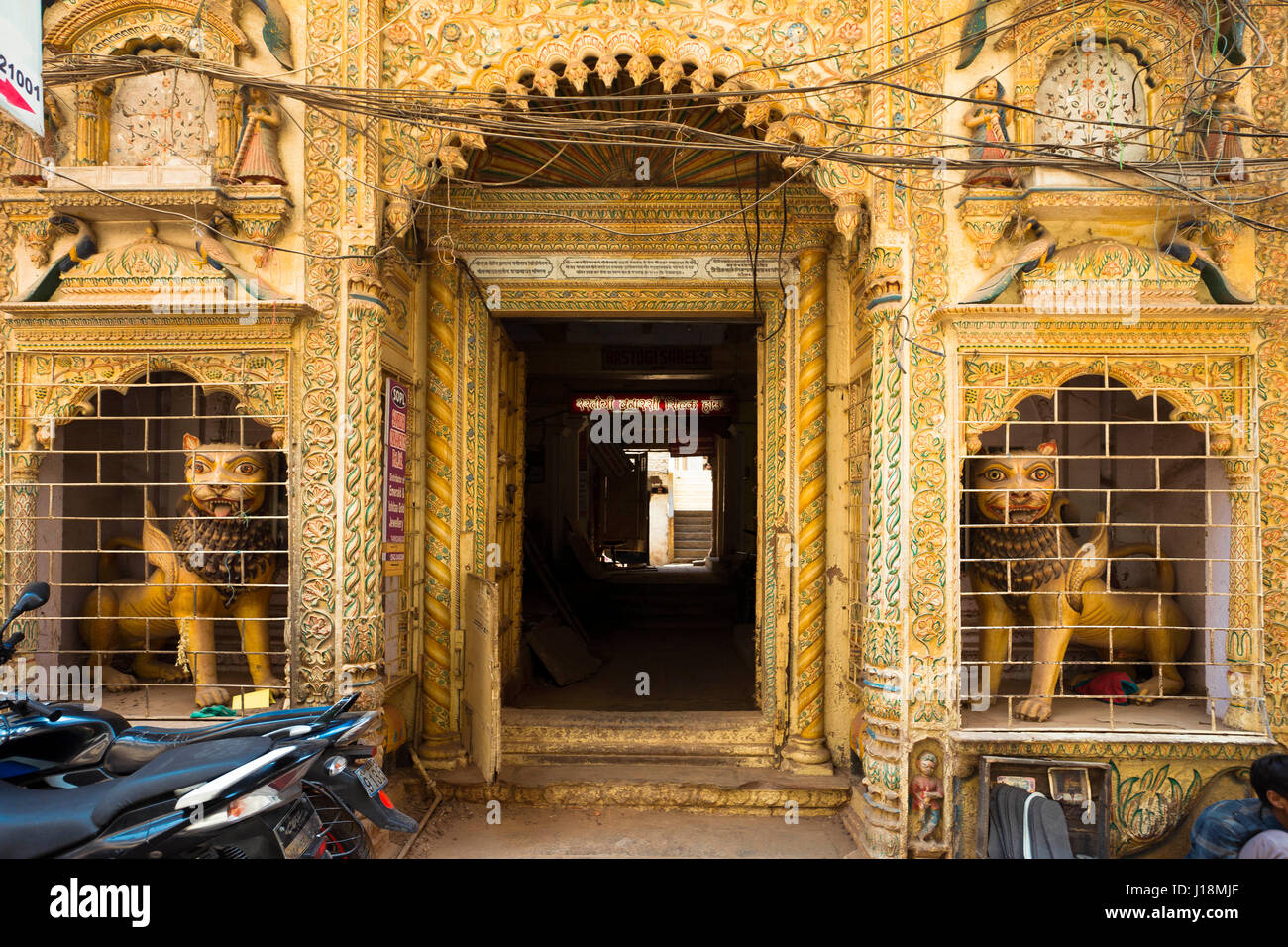 Traditionelles Haus, Varanasi, Uttar Pradesh, Indien, Asien Stockfoto