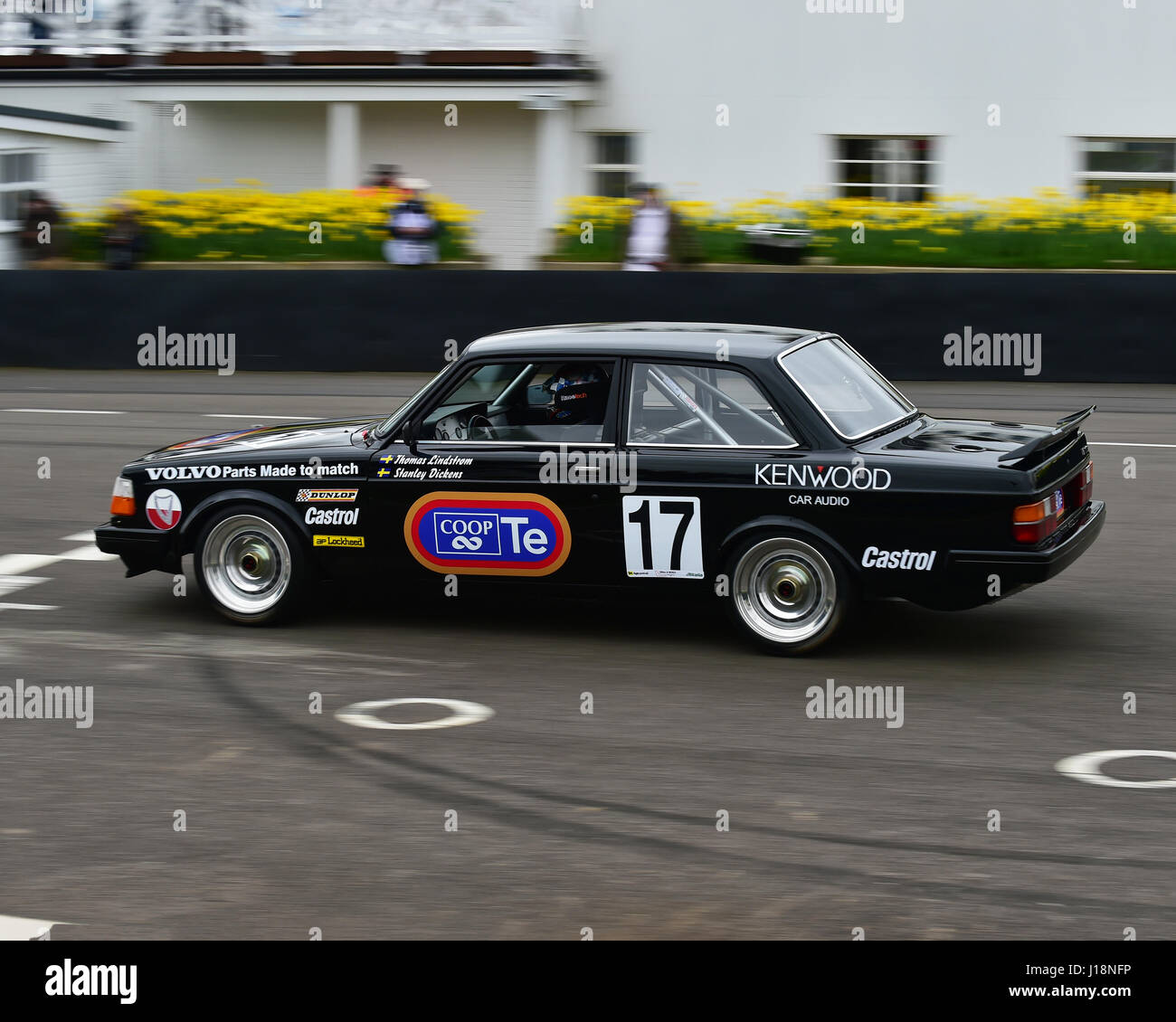 Warren Heath, Volvo 240 Turbo, Goodwood 75. Mitgliederversammlung, März 2017, Goodwood Motor Circuit, GRRC, Motorsport, Stockfoto