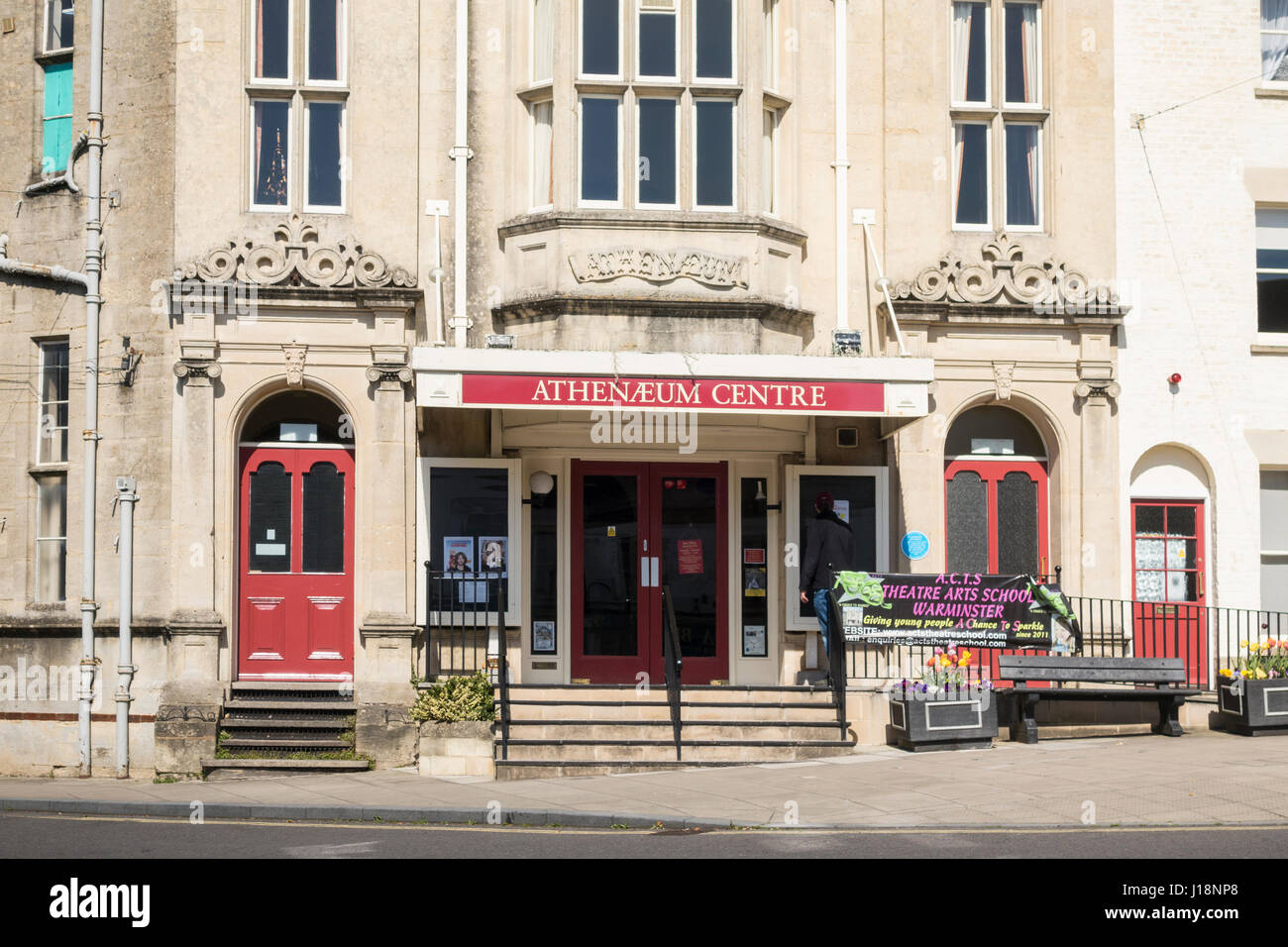 Athenaeum Center, High Street, Warminster, Wiltshire, England, Großbritannien Stockfoto