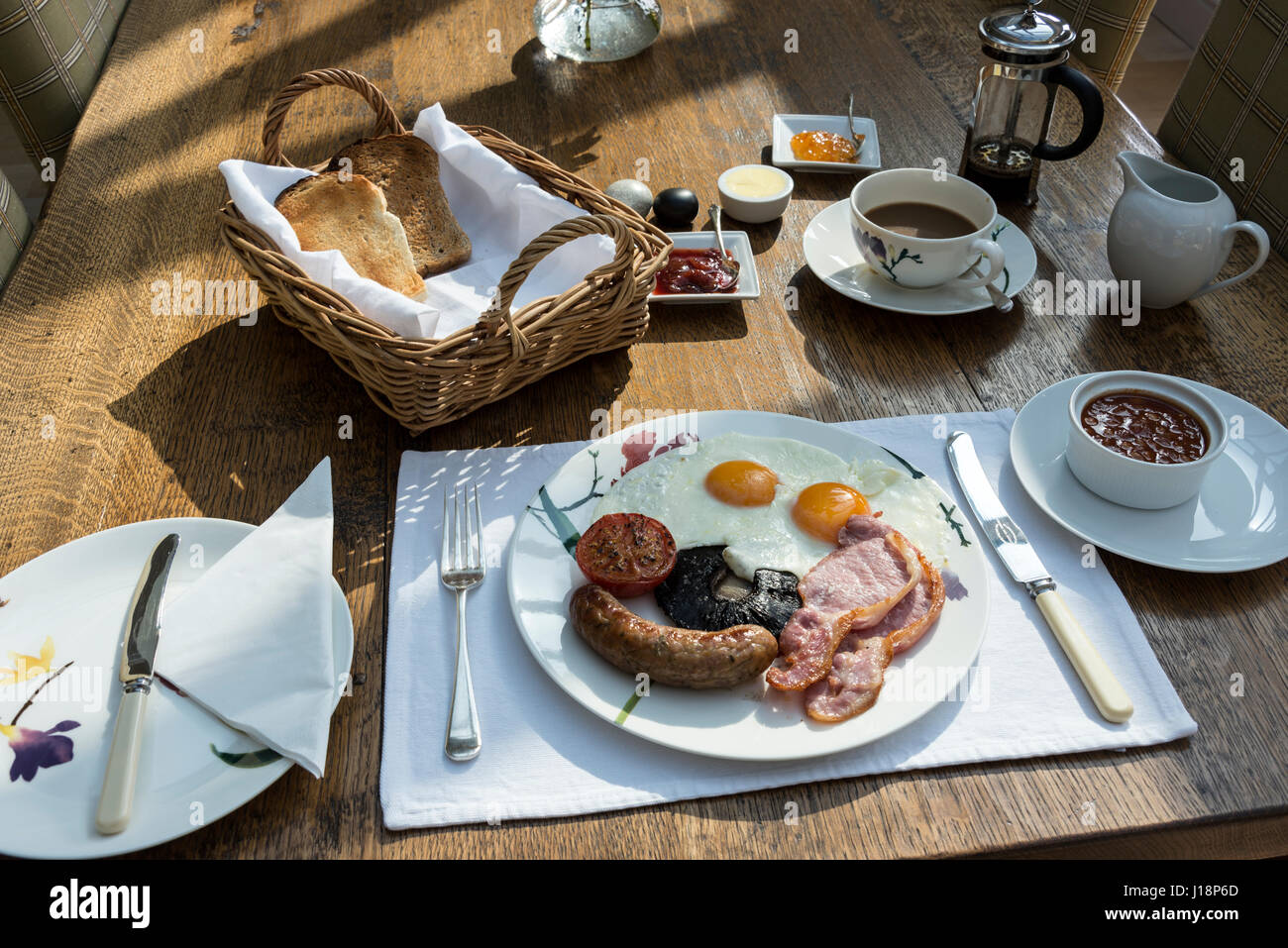 Ein traditionelles englisches Frühstück, Großbritannien Stockfoto