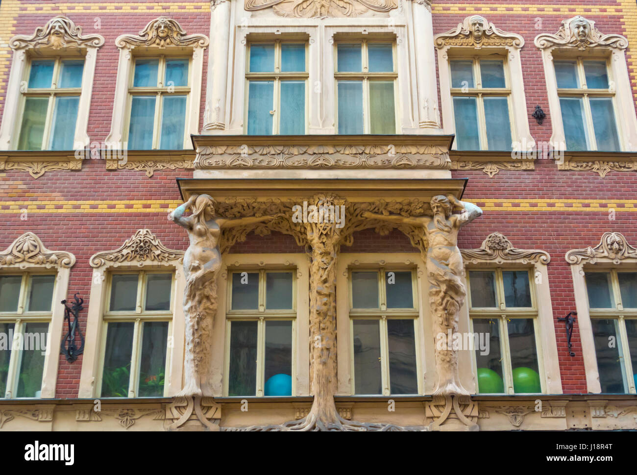 Jugendstil-Gebäude, Smilsu Iela, Vecriga, alte Stadt, Riga, Lettland, Europa Stockfoto