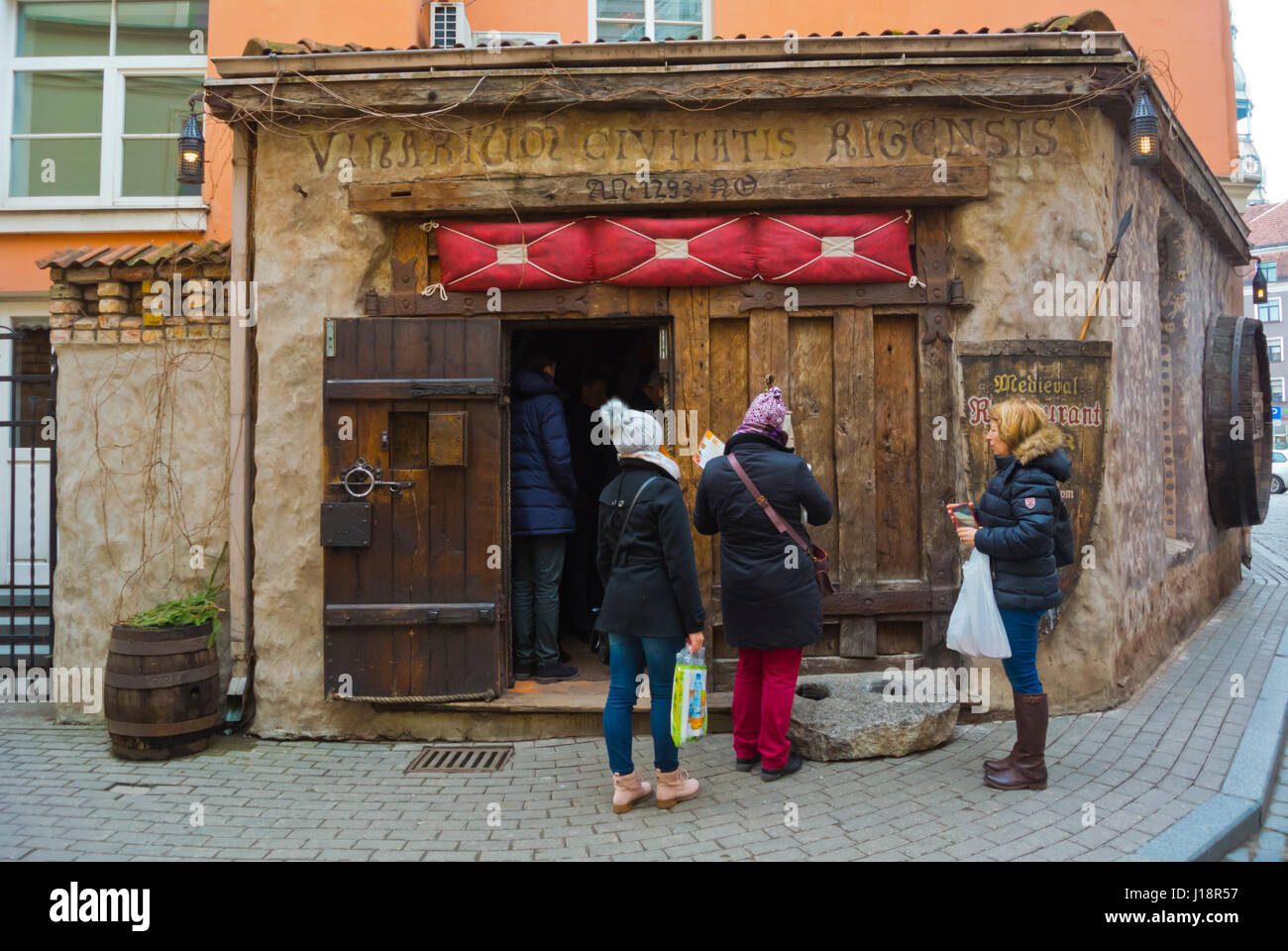 Rozengrals, mittelalterliches Restaurant, Vecriga, Altstadt, Riga, Lettland, Europa Stockfoto