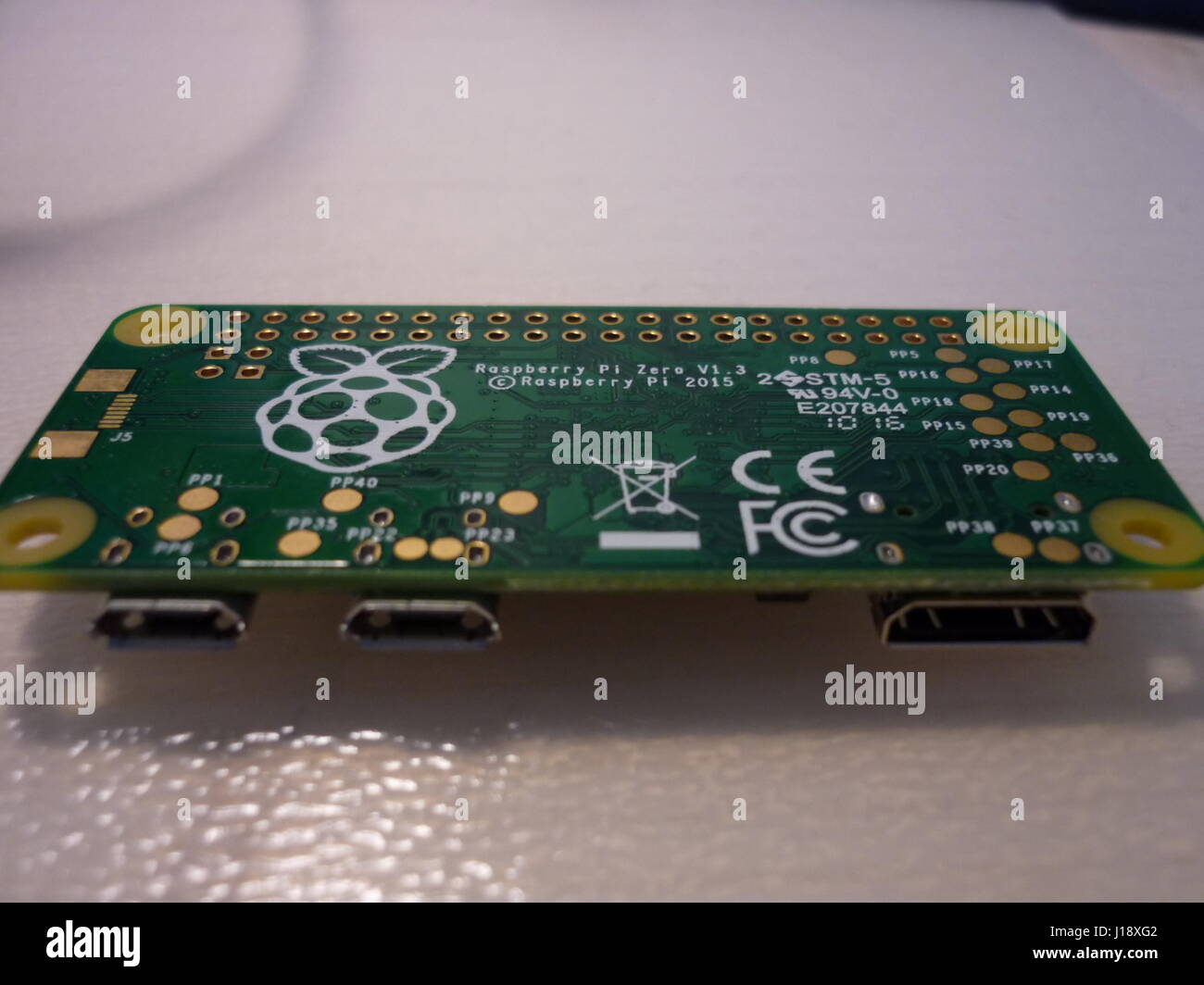 Raspberry Pi Null Front Nahaufnahme Stockfoto