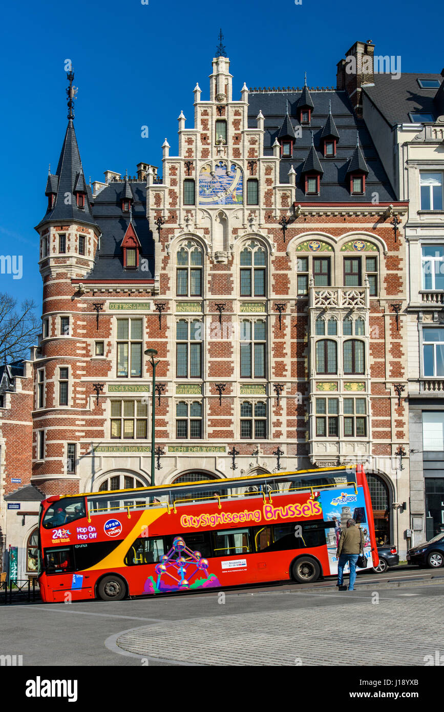 City Sightseeing Bus, Brüssel, Belgien Stockfoto