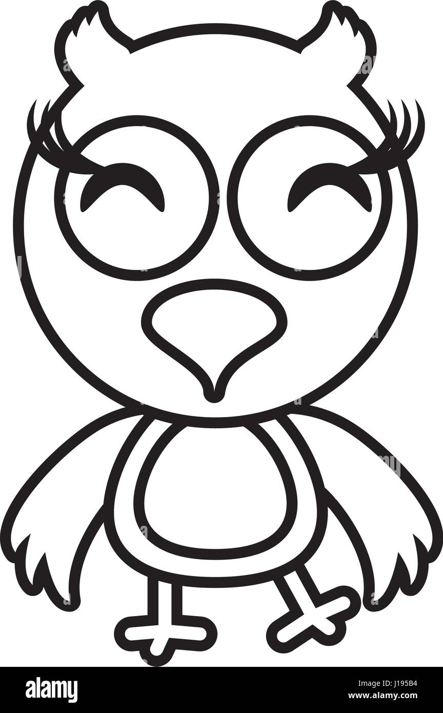 Cartoon Eule Tier Umriss Alamy