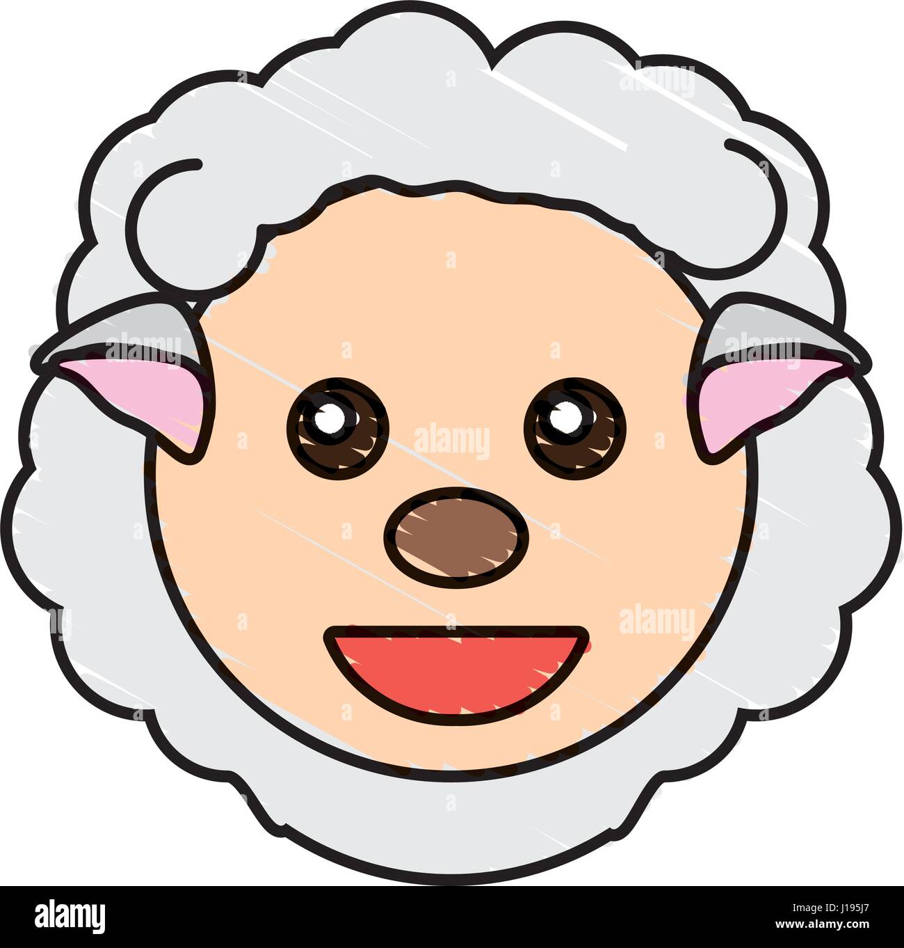  niedlichen Schafe Zeichnung Tier Stock-Vektorgrafik - Alamy Illustration 