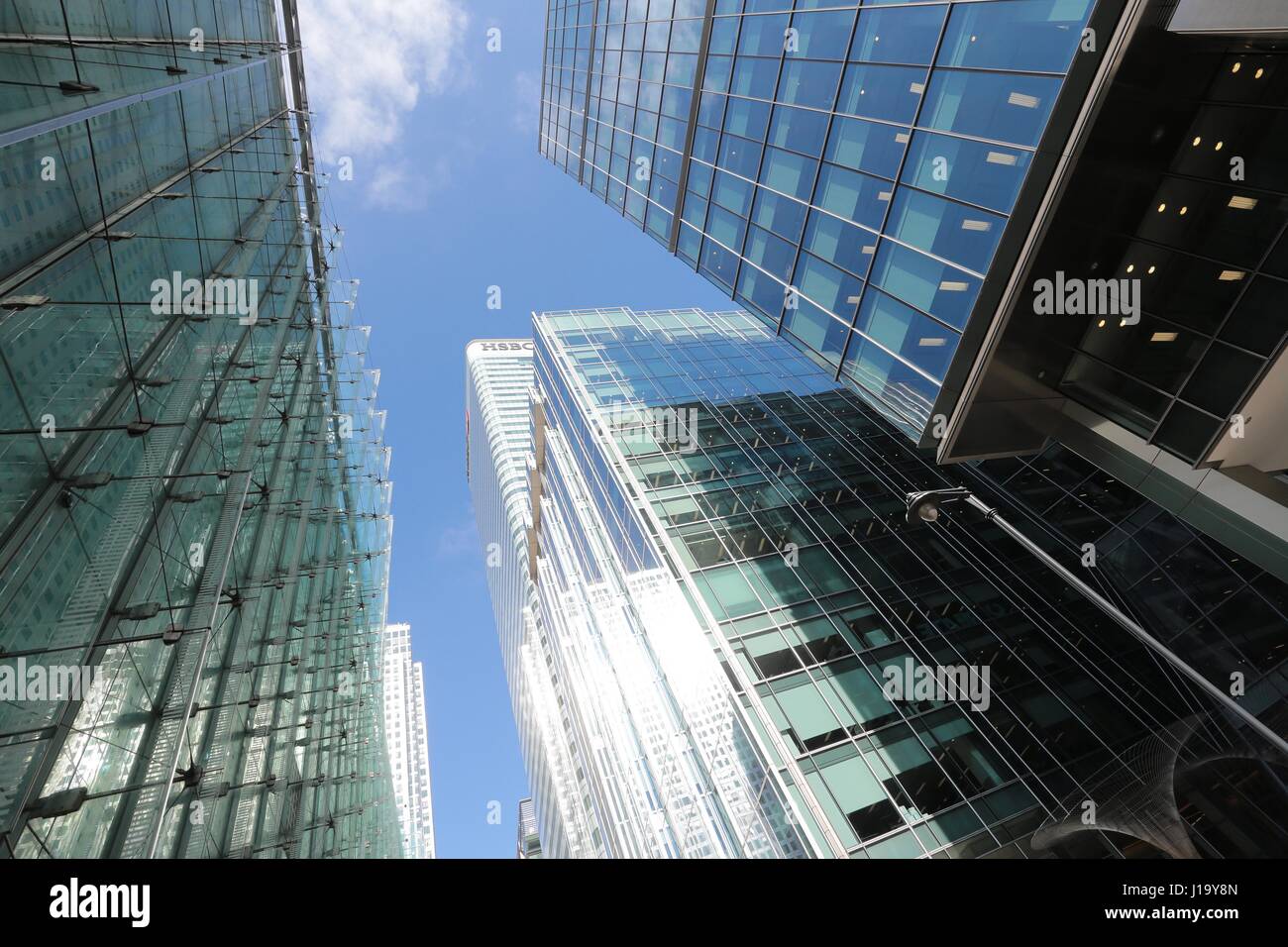 Bürogebäude in Canary Wharf London E14 Stockfoto