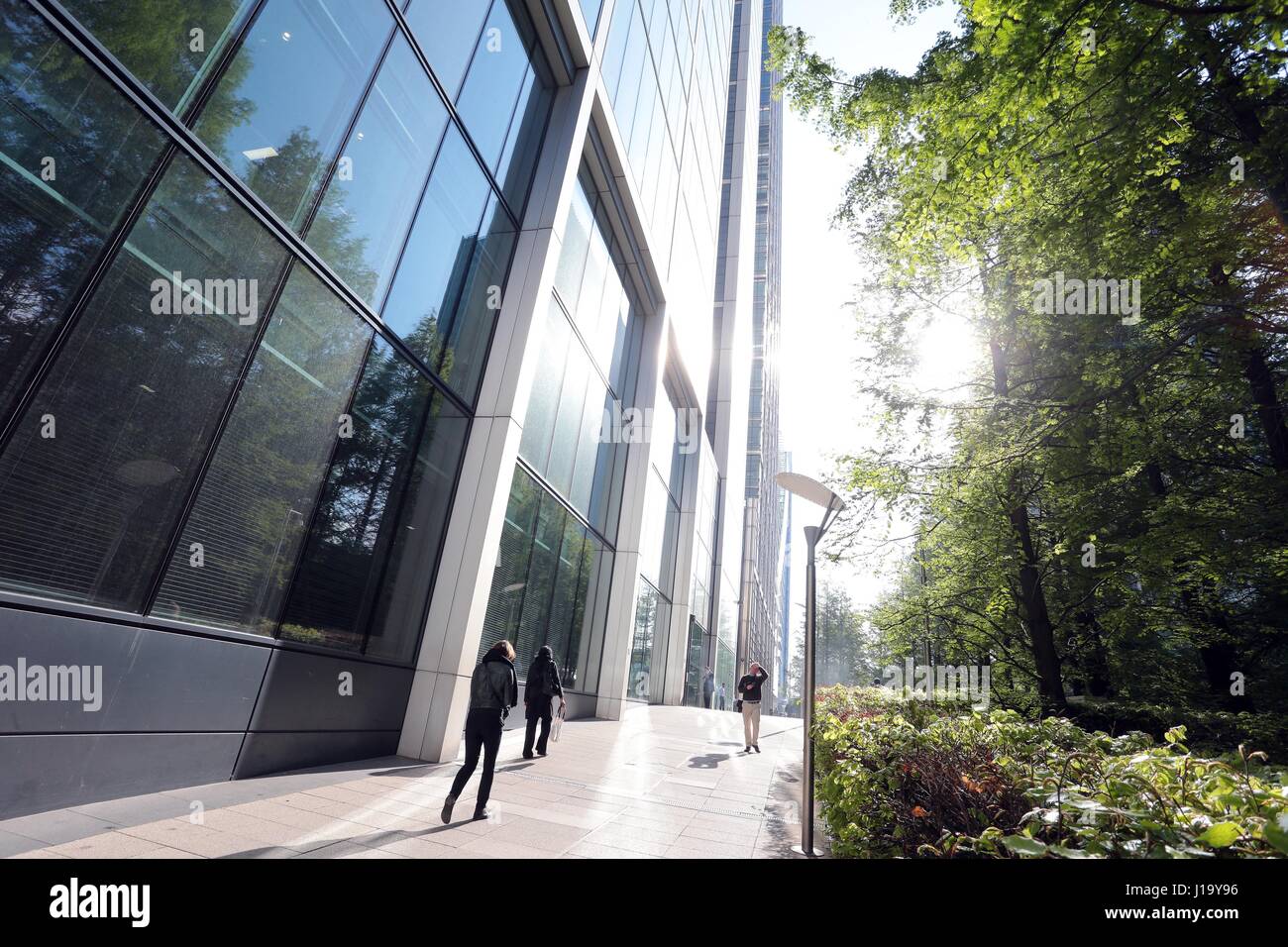 Bürogebäude in Canary Wharf East London E14 Großbritannien Stockfoto