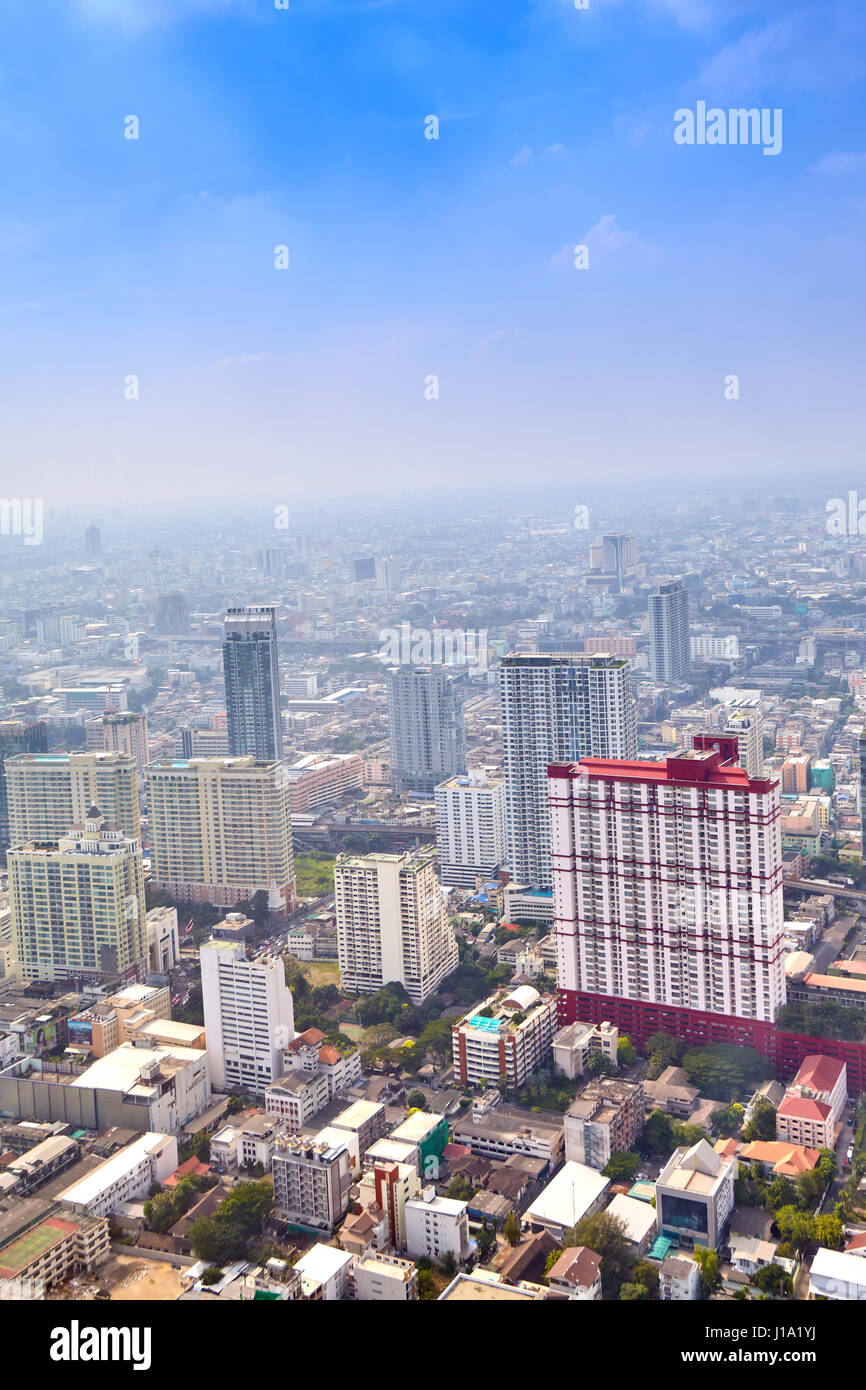 Bangkok Stadtbild, Geschäftsviertel mit Hochhaus Stockfoto