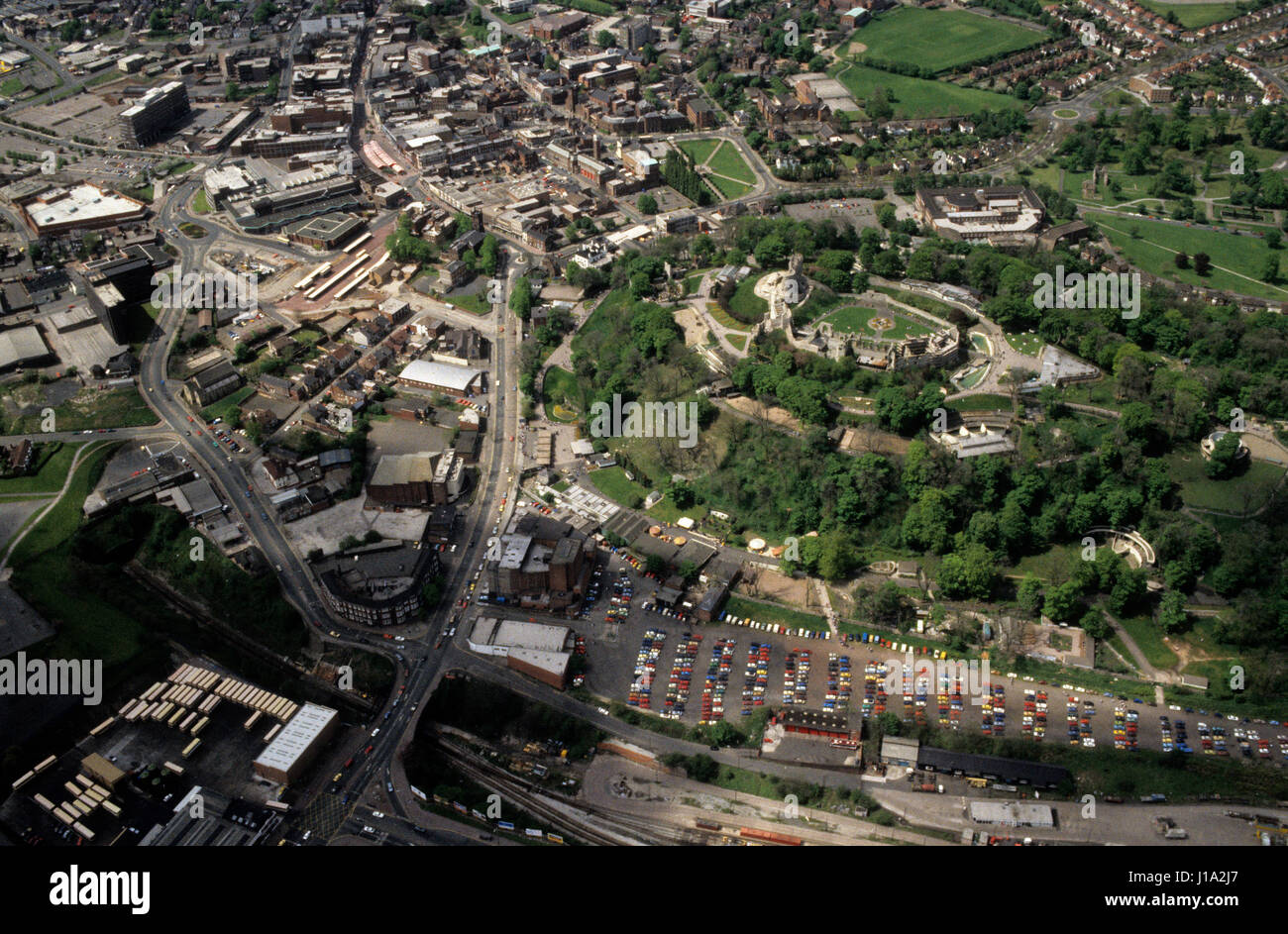 Luftaufnahme dudley 1980er jahre 1986 britannien british black land