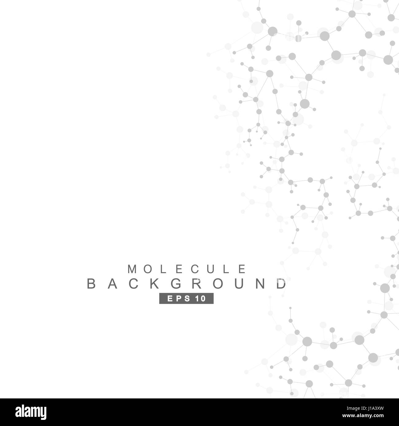 Struktur-Molekül und Kommunikation. DNA, Atom, Neuronen. Wissenschaftliches Konzept für Ihr Design. Verbundene Linien mit Punkten. Medizin, Technik, Chemie, Wissenschaft Hintergrund. Vektor-Illustration. Stock Vektor