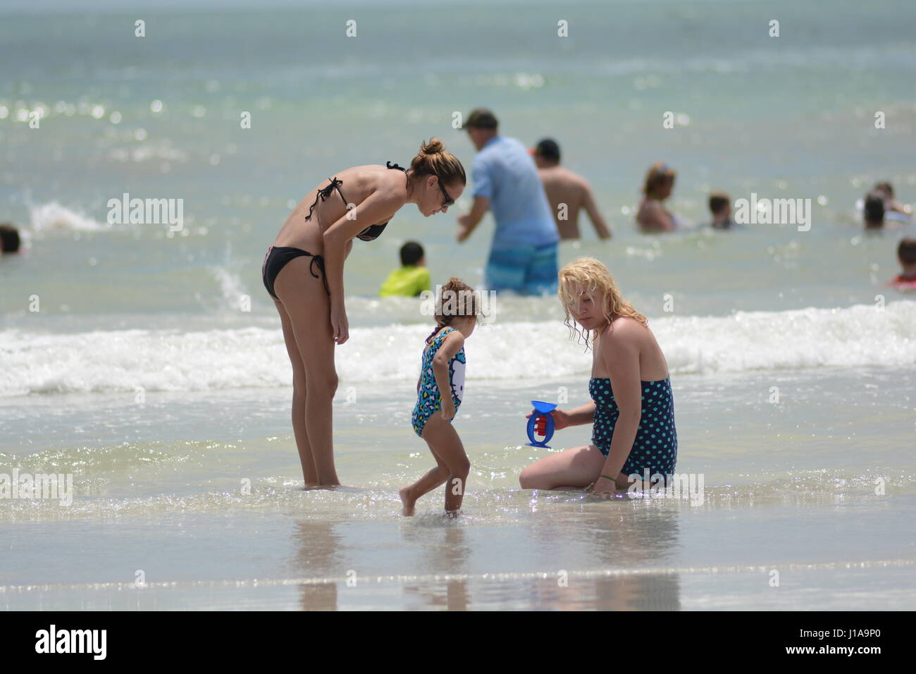 Venice Beach Florida USA Menschen am Strand Stockfoto