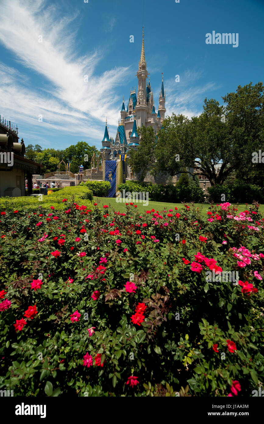 Burg von Walt Disney World Orlando Florida USA Stockfoto