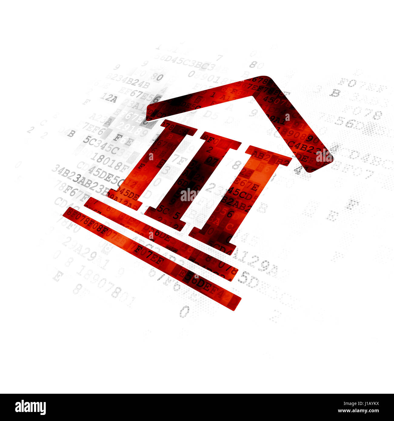 Begriff: Gerichtsgebäude auf Digital-Hintergrund Stockfoto