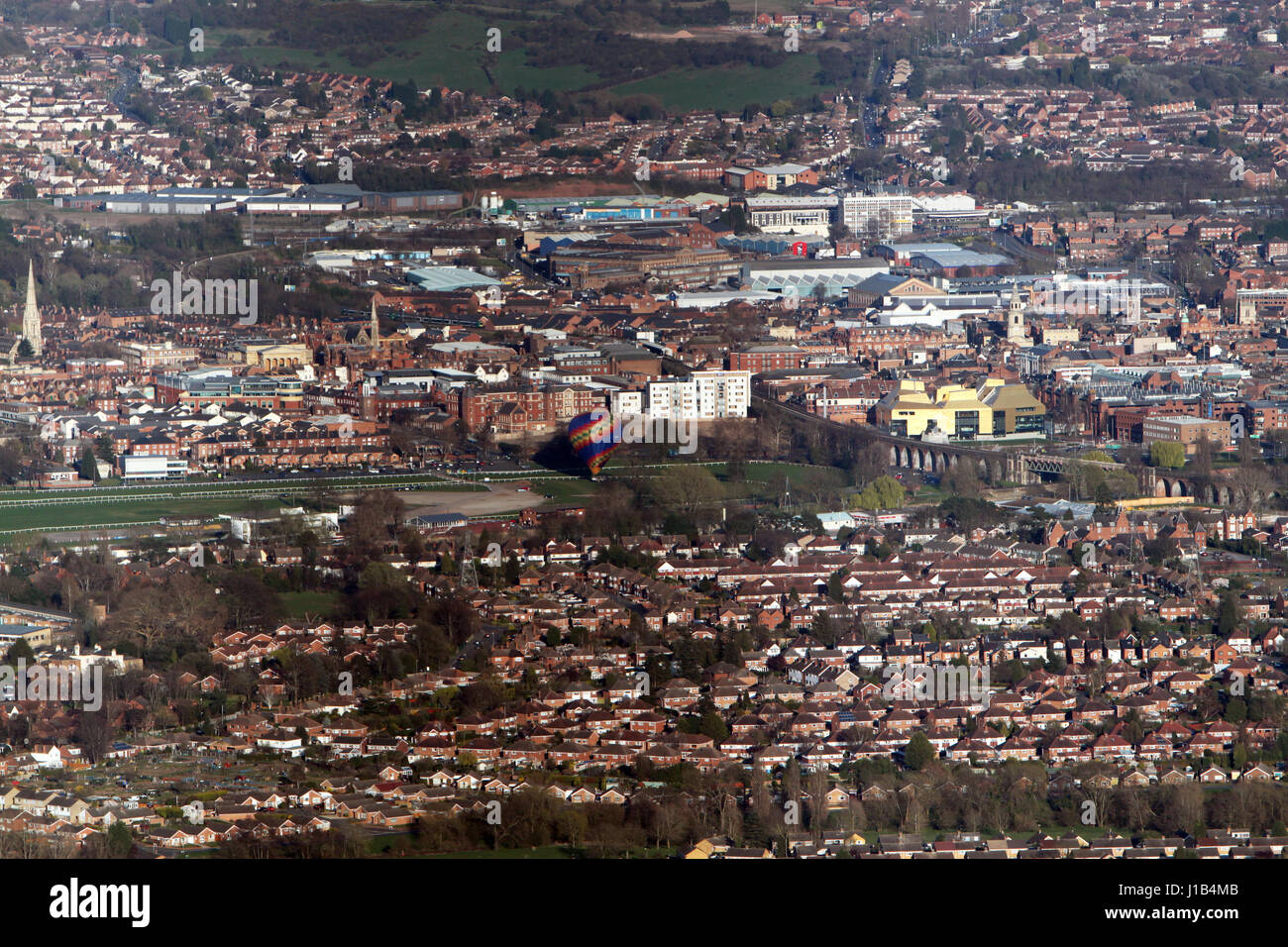 Worcester aus der Luft Stockfoto