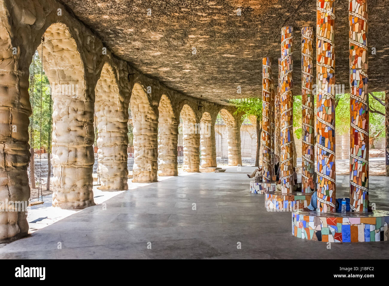 Der Steingarten der Chandrigarh, Indien. Stockfoto