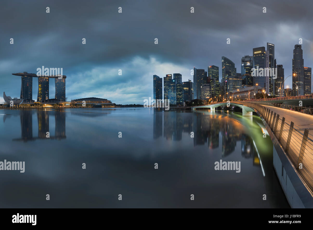 Architektur als Wahrzeichen Singapur Stockfoto