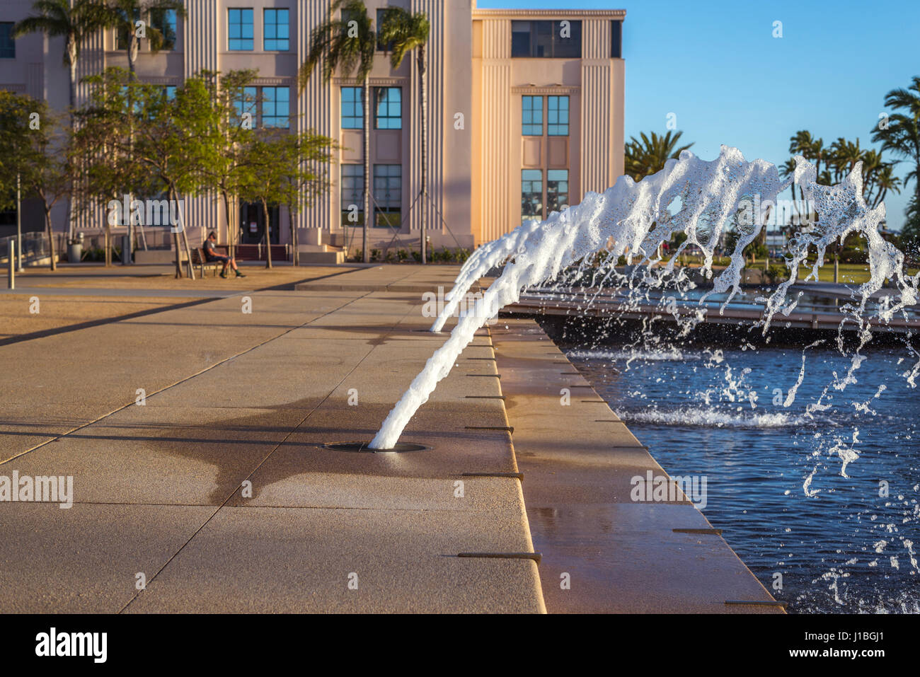 Wasserspiele Im Waterfront Park In Der Innenstadt Von San Diego Kalifornien Usa Stockfotografie Alamy