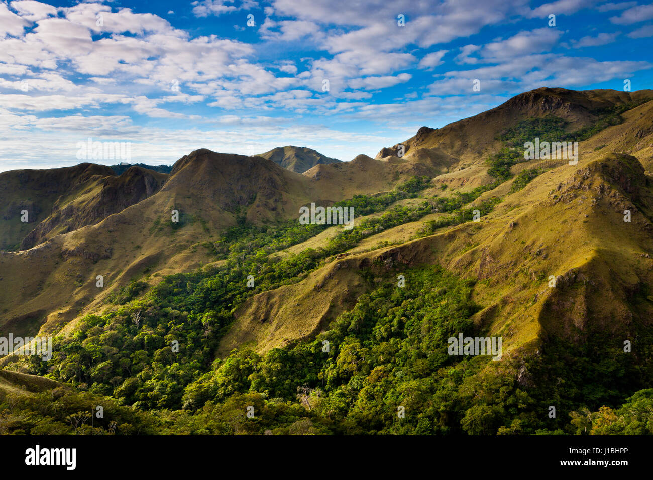 Wunderschöne Panama-Landschaft in den Bergen des Altos de Campana Nationalparks, Provinz Panama, Republik Panama, Mittelamerika. Stockfoto