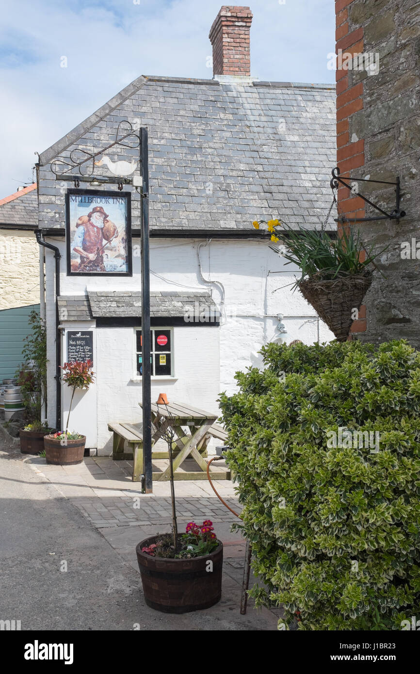 Das Millbrook Inn im hübschen Dorf South Pool in South Hams, Devon Stockfoto