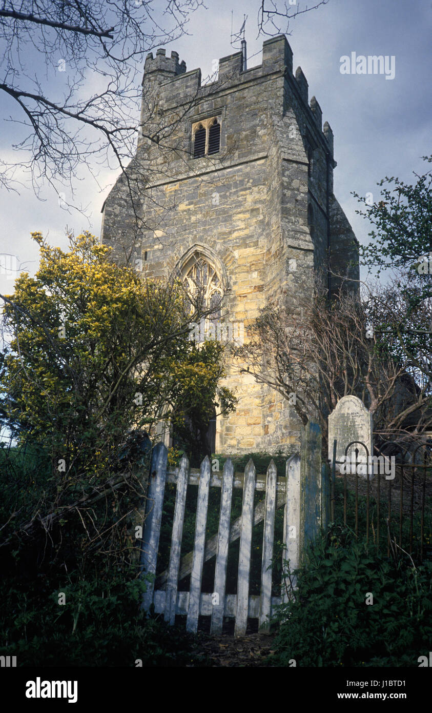 Kirche St. Oswald in East Sussex Village von Hooe, Südengland Stockfoto