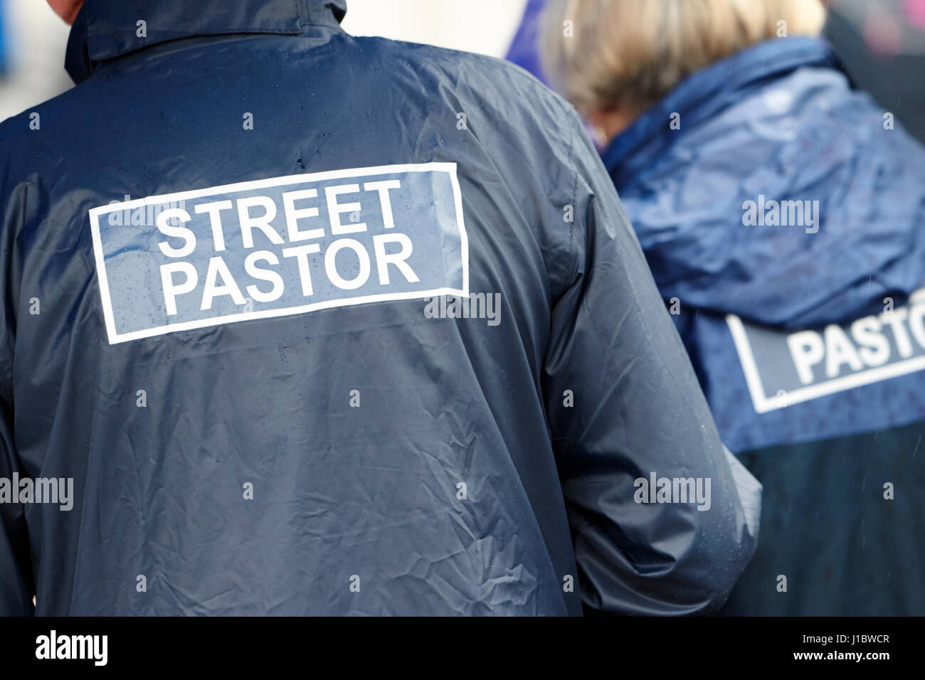 Straße Pastor Christen im Freien im Vereinigten Königreich Stockfoto