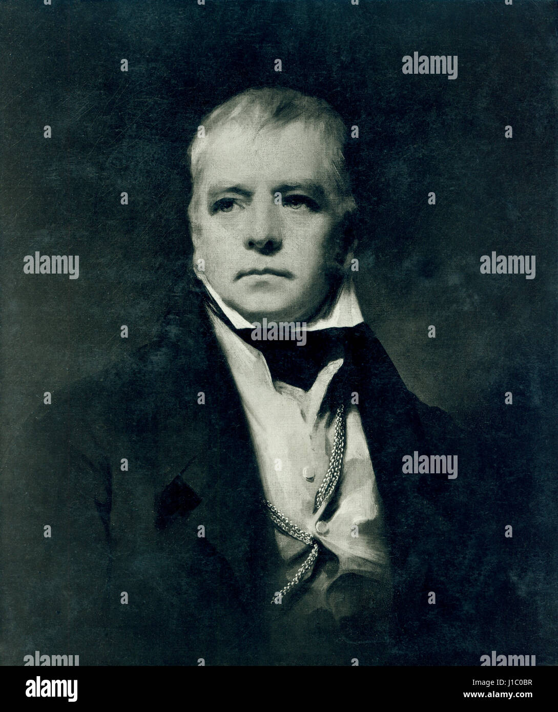Sir Walter Scott (1771-1832), schottischer historischer Schriftsteller, Dramatiker und Dichter, Portrait, Gemälde von Sir Henry Raeburn, 1822 Stockfoto