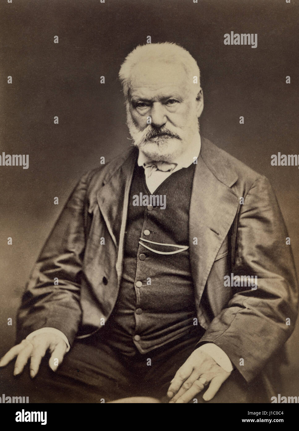 Victor Hugo (1802-85), französischer Dichter, Schriftsteller und Dramatiker, Porträt von Étienne Carjat, 1876 Stockfoto