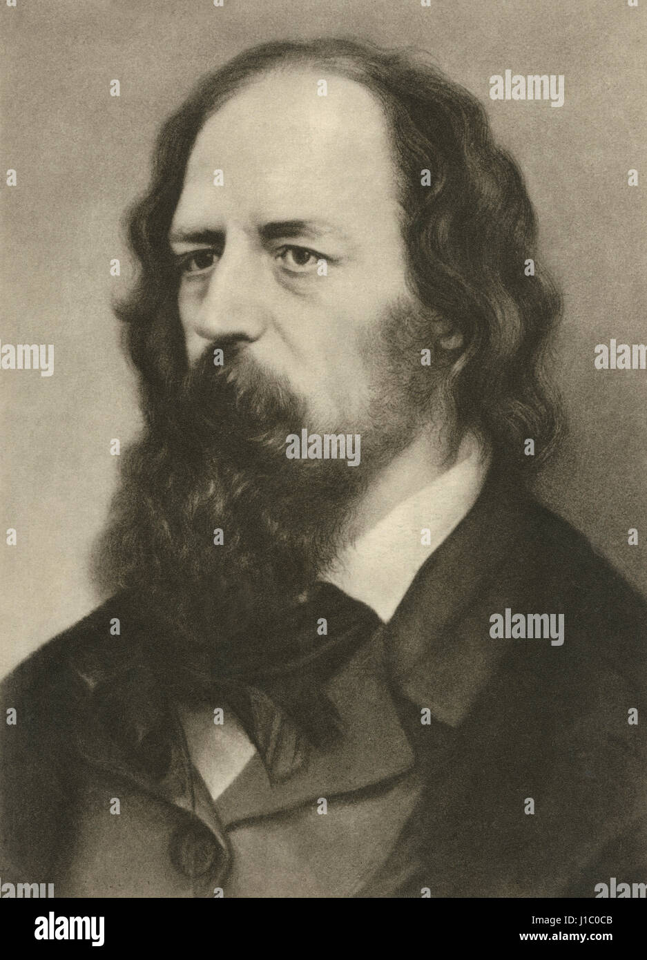 Alfred, Lord Tennyson (1809-92), festgestellt englischen Dichter, Portrait Stockfoto