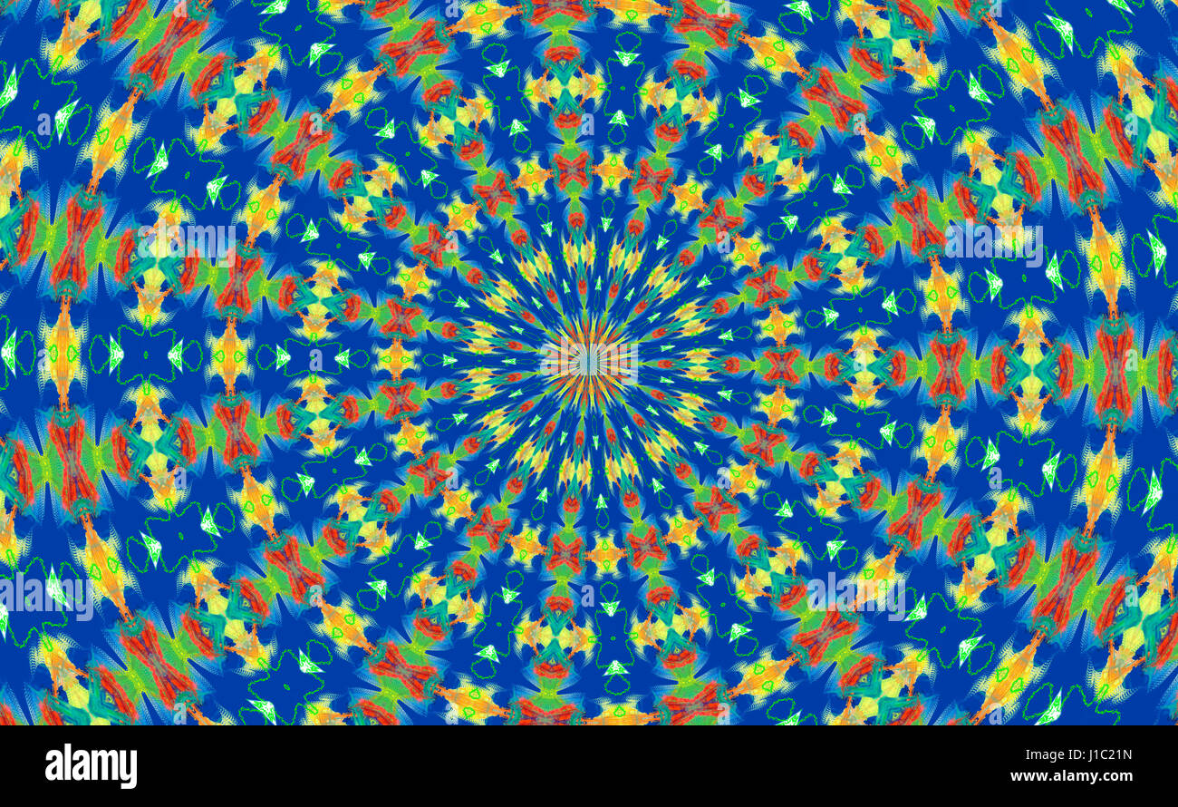 Kaleidoskop-Mandala Stockfoto