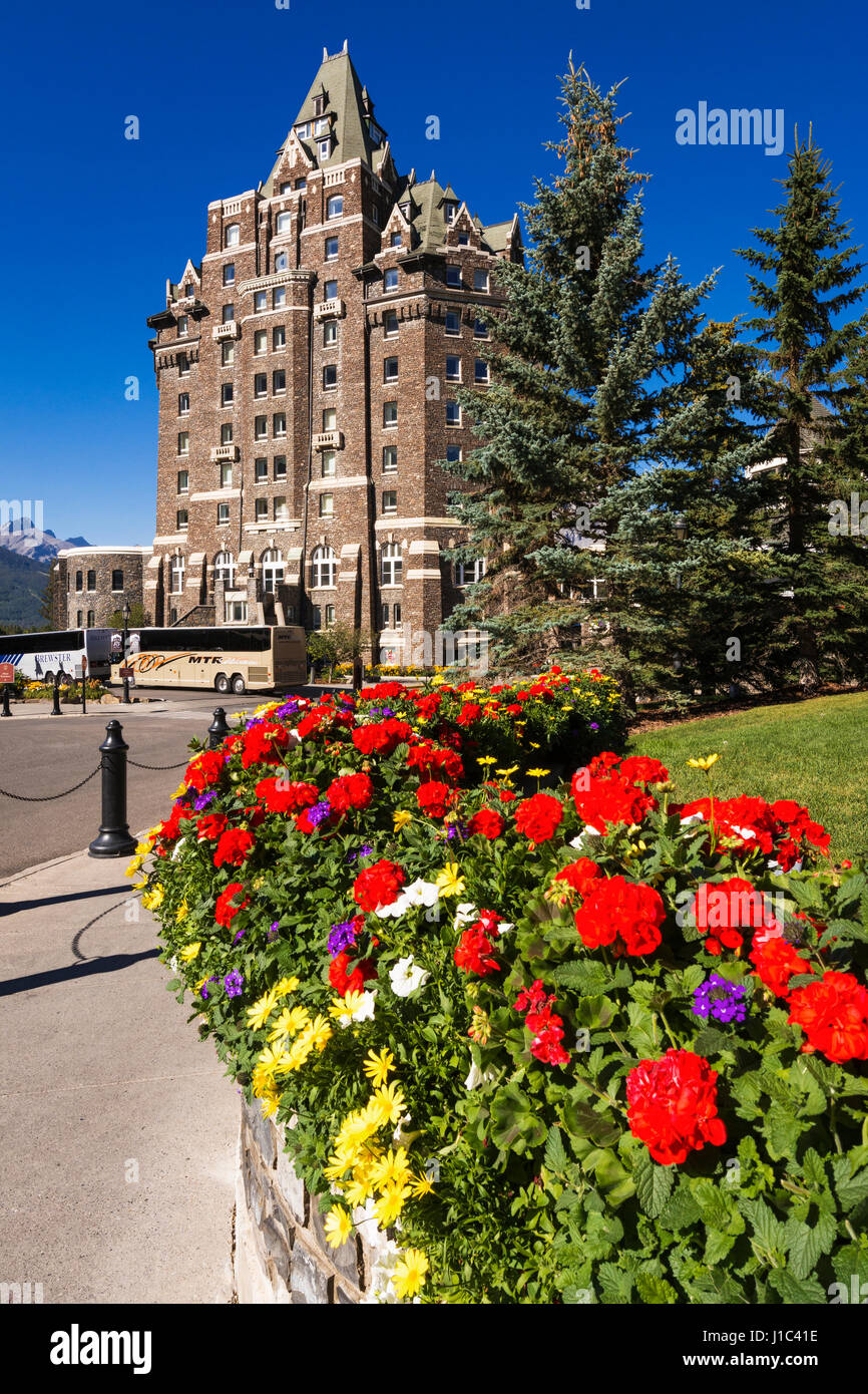 Das Banff Springs Hotel, Banff Nationalpark, Alberta, Kanada Stockfoto