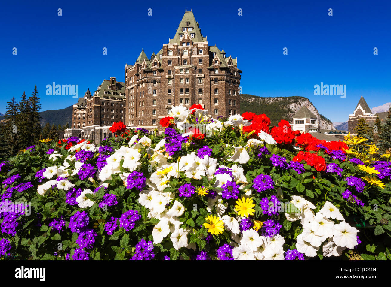 Das Banff Springs Hotel, Banff Nationalpark, Alberta, Kanada Stockfoto