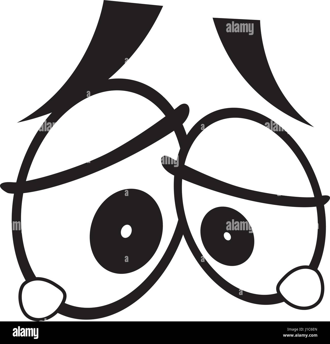 Traurige Augen cartoon Alamy
