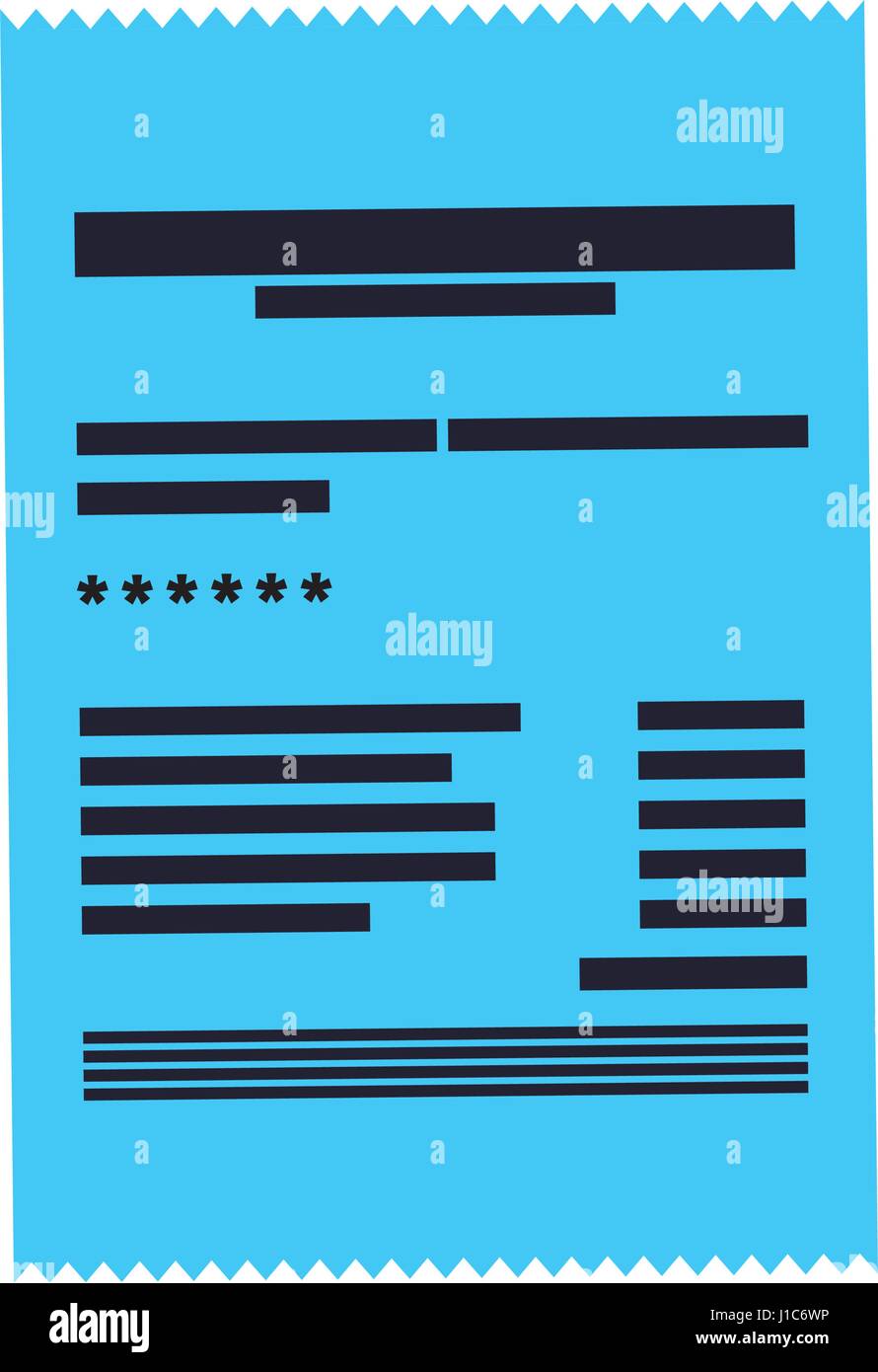 Rechnungsbeleg Blatt Stock Vektorgrafik Alamy