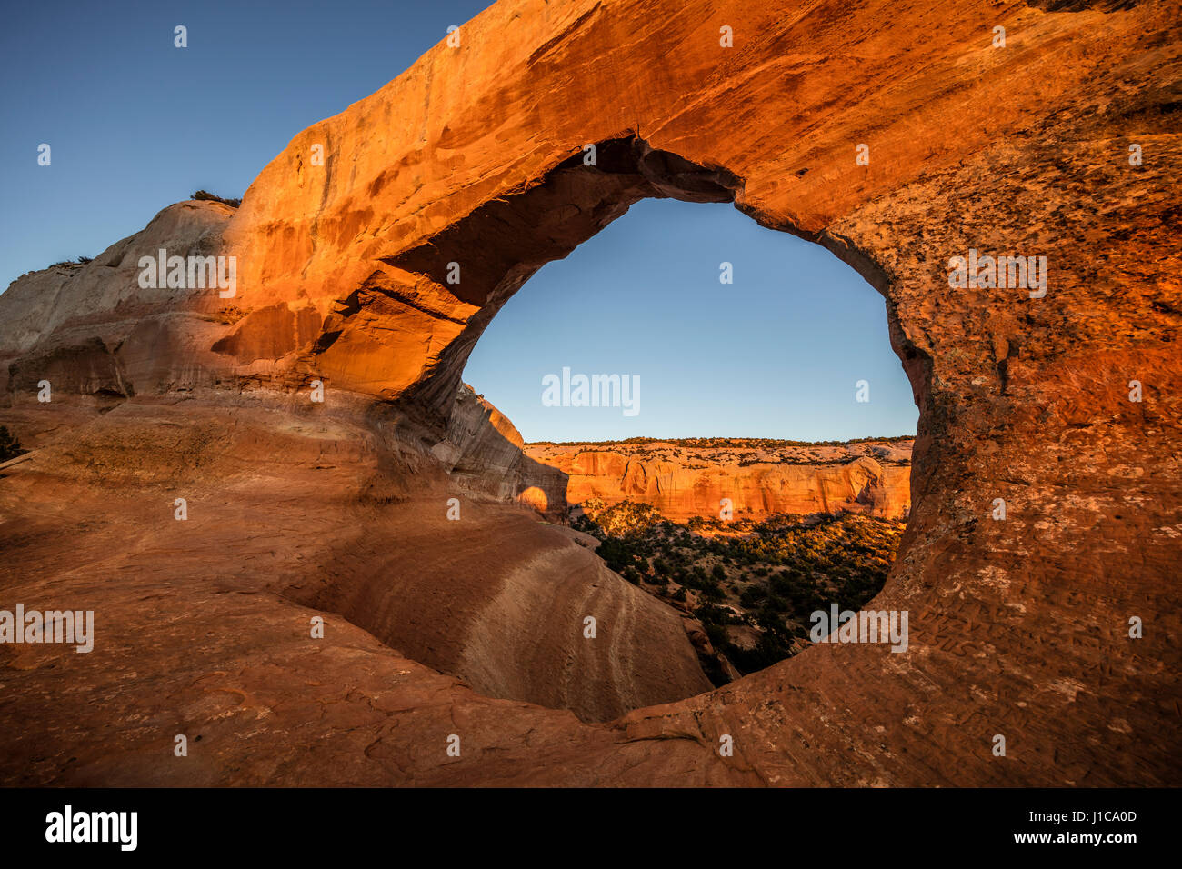 Wilson Arch in der Nähe von Moab, Utah. Stockfoto