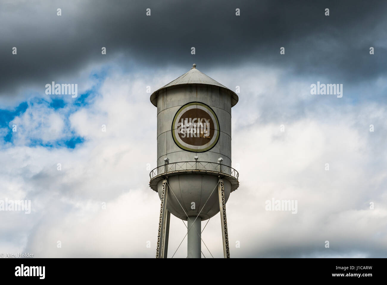 Lucky Strike Wasserturm Stockfoto