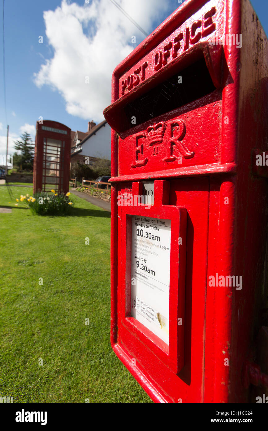 Dorf von Barton, England. Frühling auf der malerischen Cheshire Dorf von Barton. Stockfoto