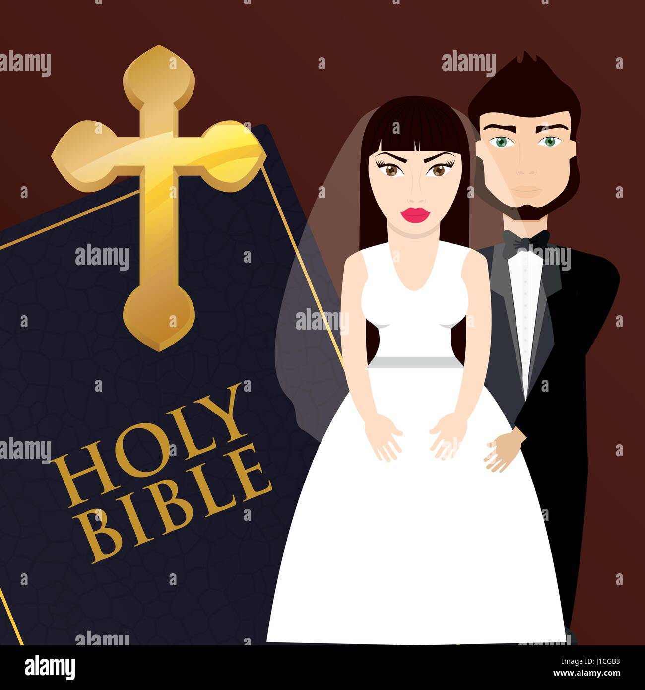 Ehepaar Bibel Karte Einladung bekommen Alamy