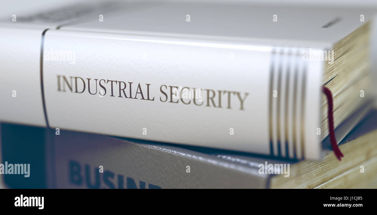 Industrial Security-Konzept. Buchtitel. 3D. Stockfoto
