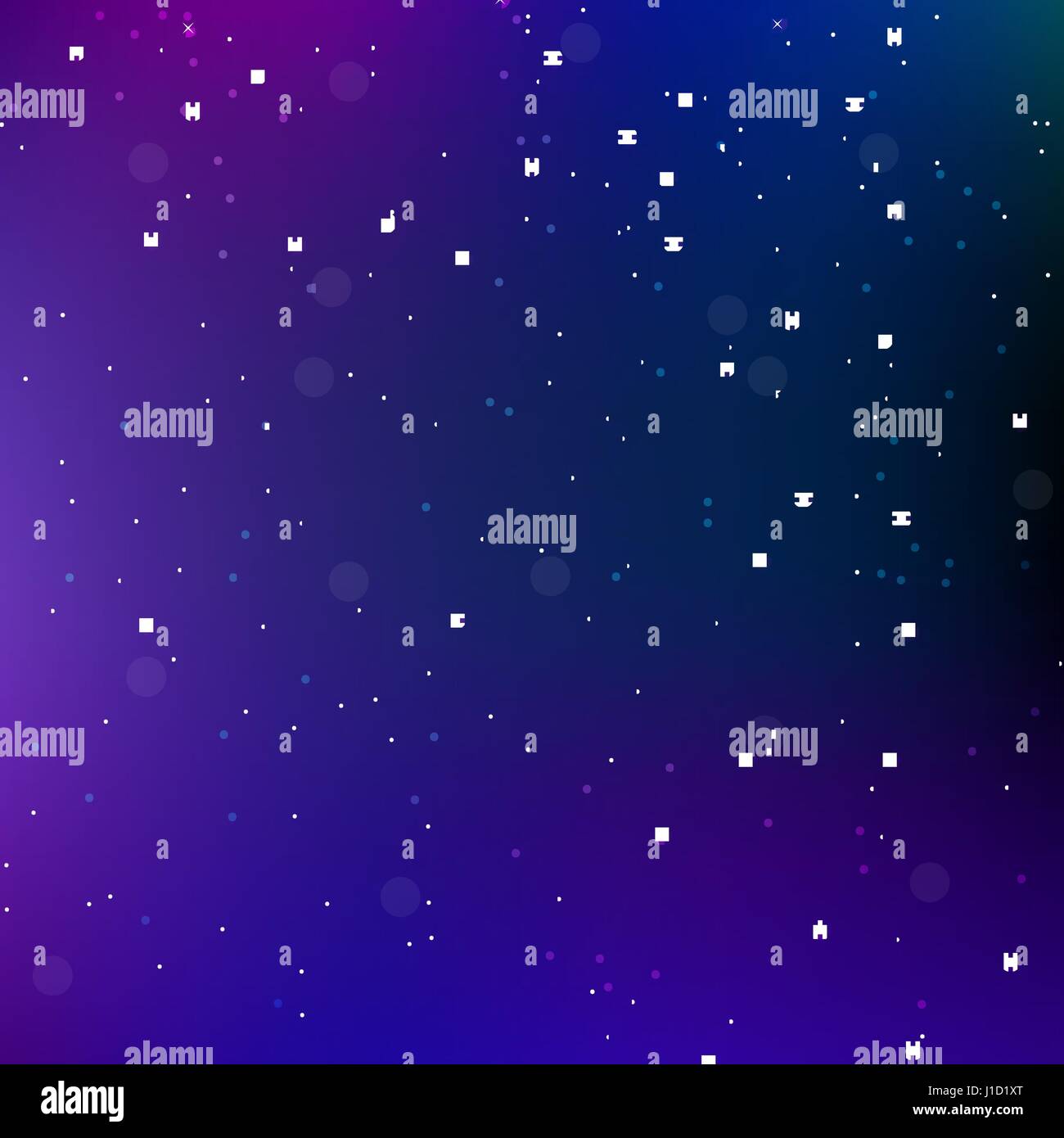 Himmel Nacht Raum abstrakten Hintergrund mit Sternen. Universum-Kulisse. Vektor-Illustration. Stock Vektor