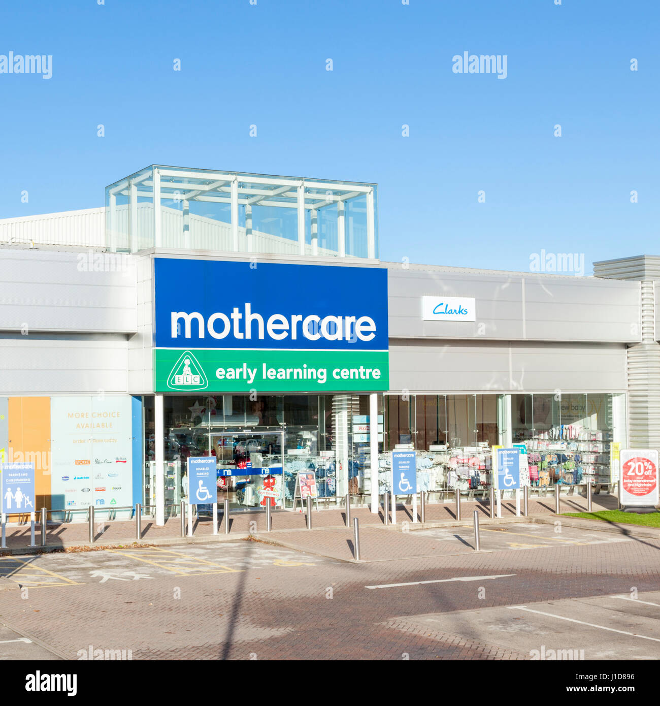 Mothercare store und Early Learning Center Shop, Castle Marina Retail Park, Nottingham, England, Großbritannien Stockfoto