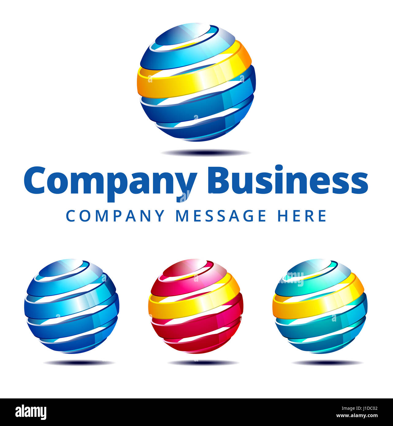 Geschäftskonzept Logo Symbol Name Stockfoto