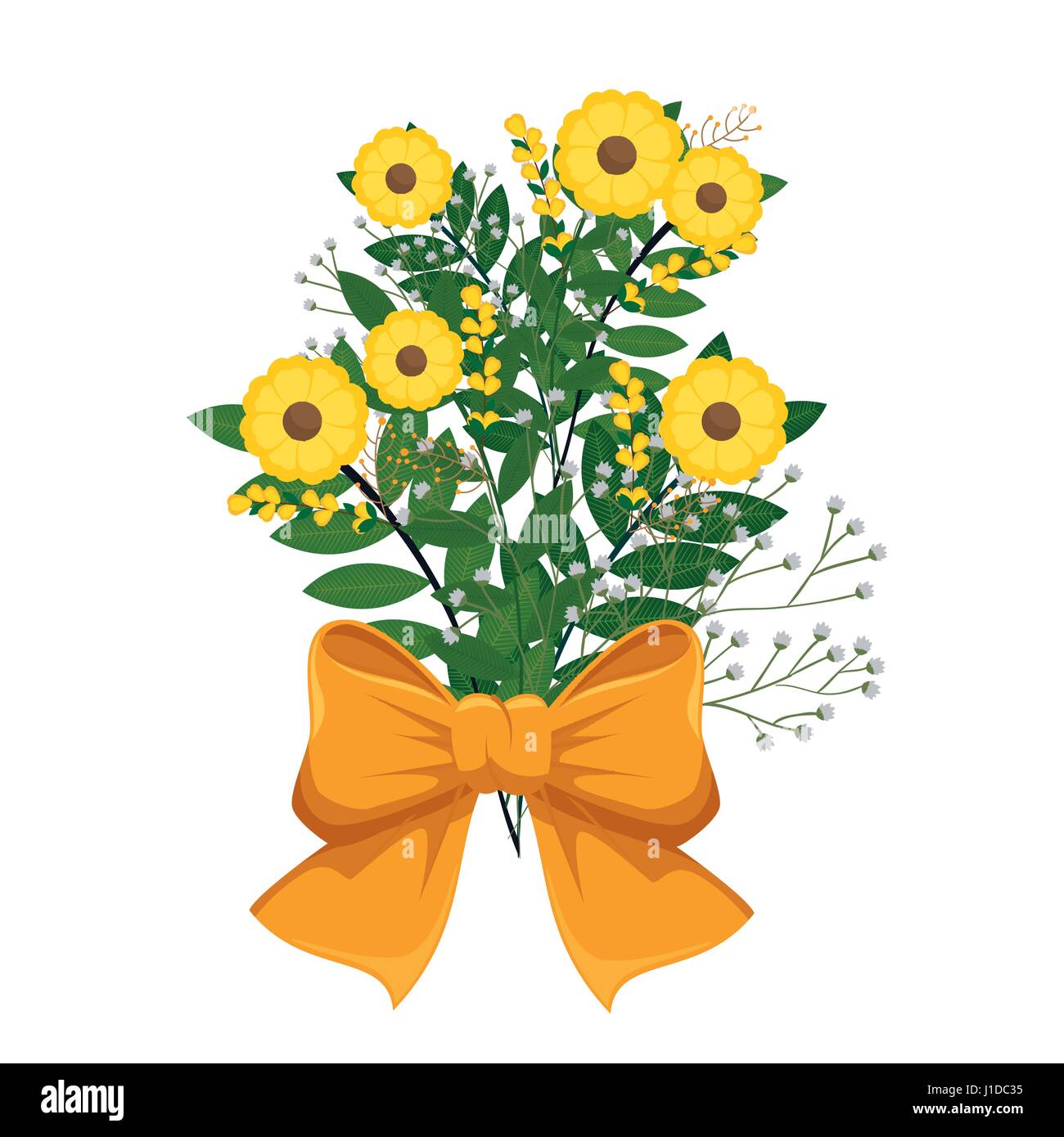 Bouquet von Blumen-Symbol Stock-Vektorgrafik - Alamy