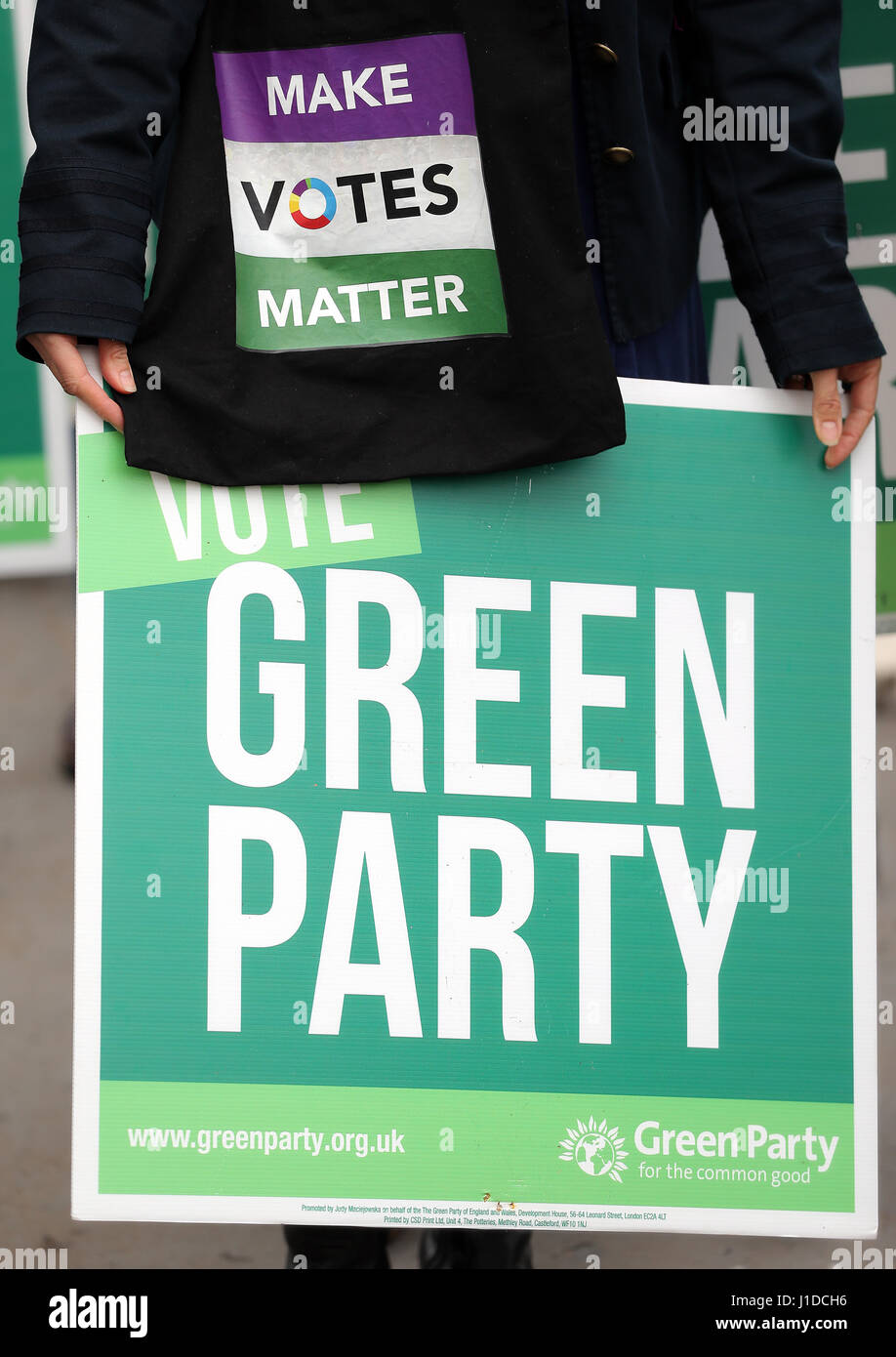 Start der grünen Partei allgemeine Wahl-Kampagne findet statt im Avon Gorge Hotel in Bristol. Stockfoto