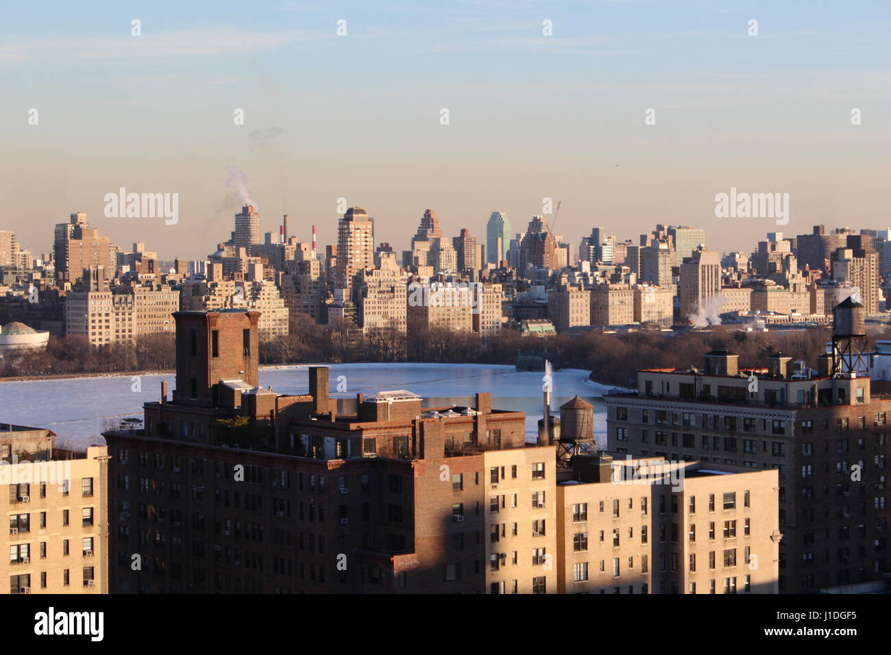 NYC auf dem Dach Stockfoto