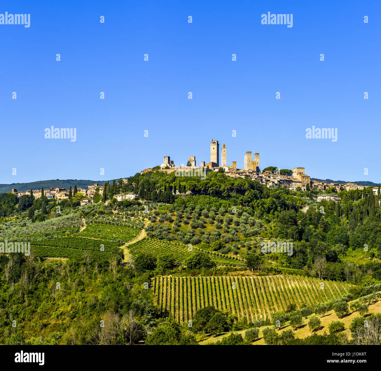 San Gimignano, Toskana, Italien Stockfoto