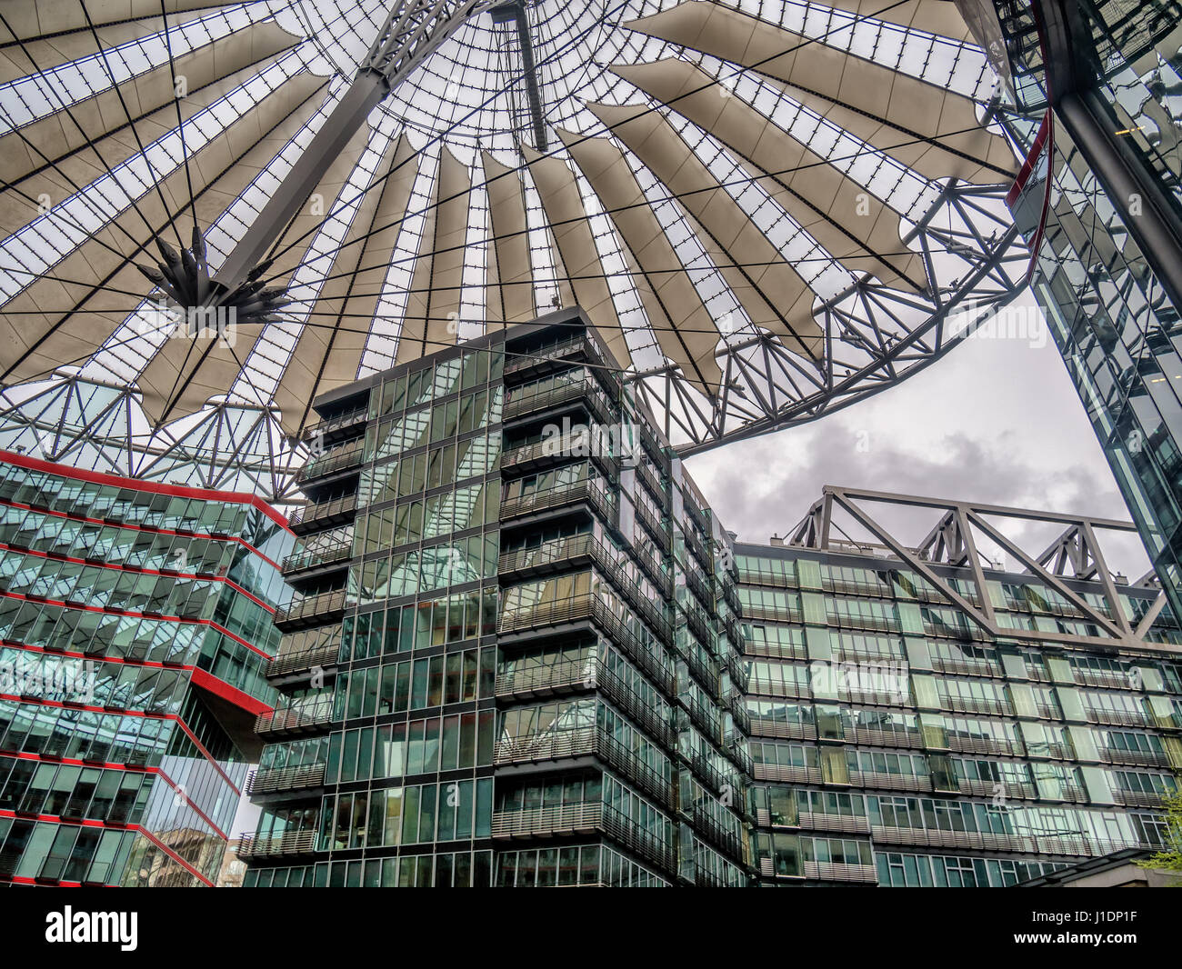 Potsdamer Platz Sony Center in Berlin, Deutschland Stockfoto