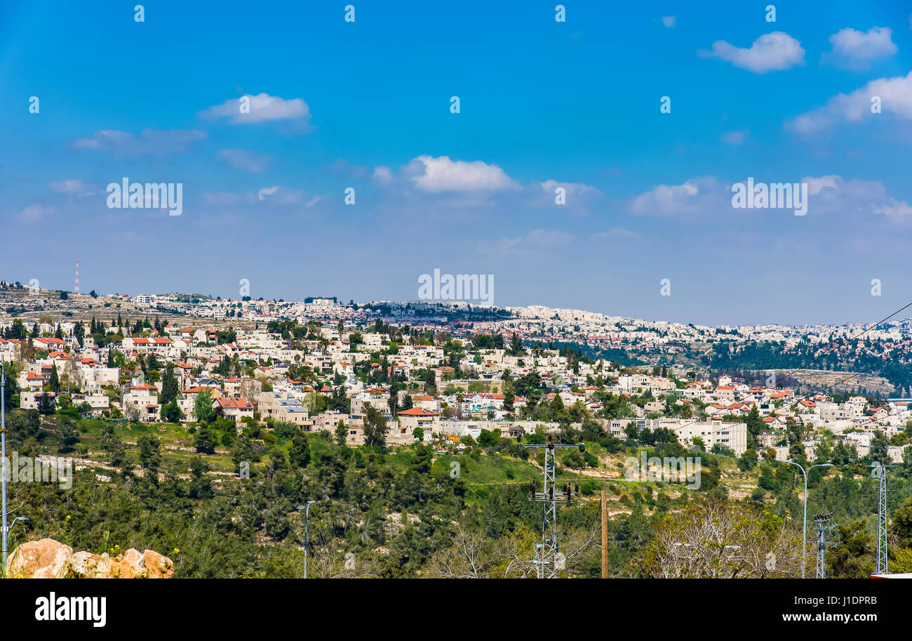 Ansicht von Mevaseret Zion Jerusalem Mevaseret-Zion Vorort von Jerusalem Stockfoto
