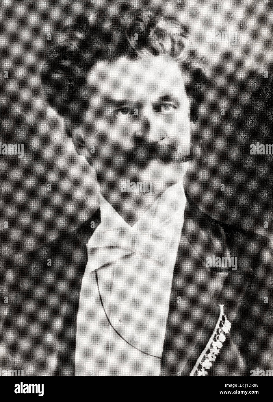 Johann Strauss II, 1825 – 1899, auch bekannt als Johann Strauss Jr., der jüngere und Johann Baptist Strauss. Österreichischer Komponist.  Von Hutchinson Geschichte der Nationen veröffentlicht 1915 Stockfoto