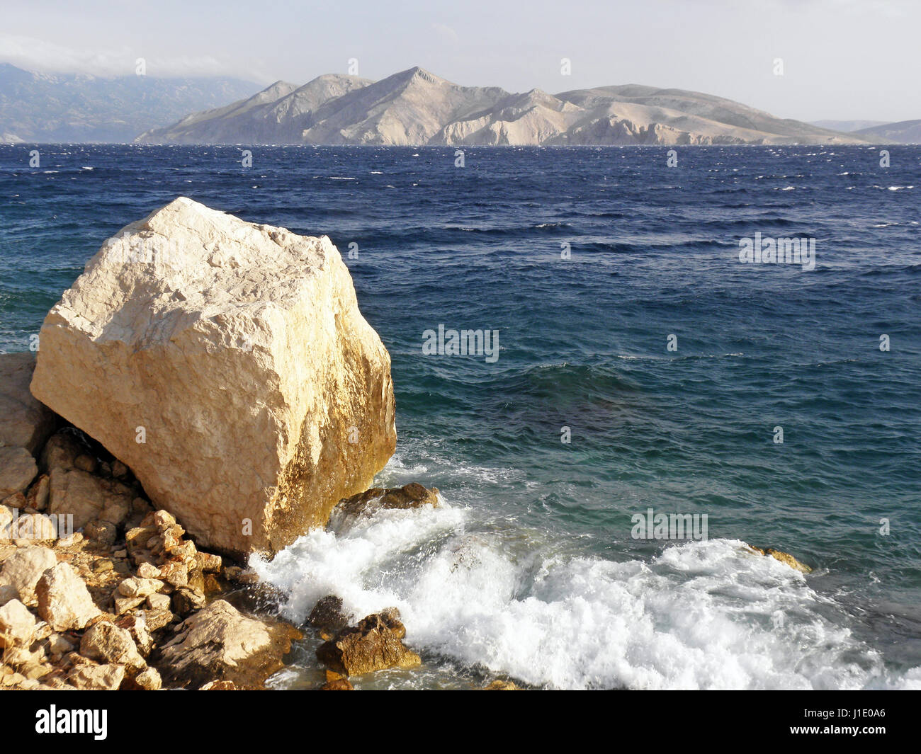 Baska, Insel Krk, Sturm ankommenden, Adriatische Küste, Kroatien, Europa, 5 Stockfoto